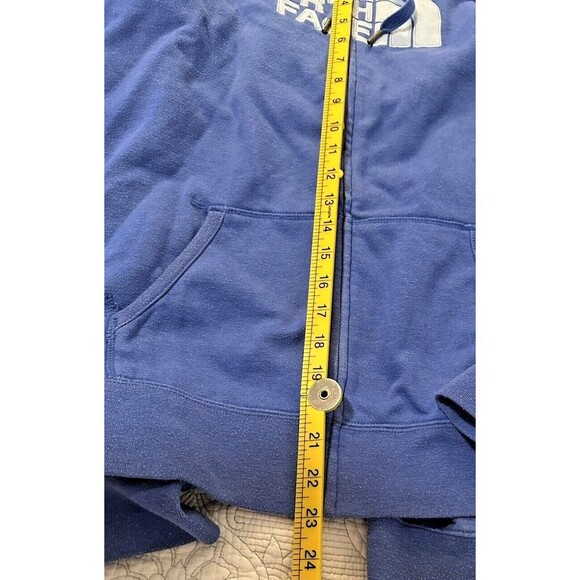 North Face Full Zip Blue Large Size Hoodie - Picture 8 of 8